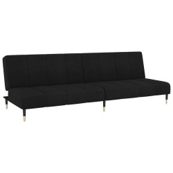 vidaXL Sofá cama de 2 plazas terciopelo negro
