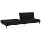 vidaXL Sofá cama de 2 plazas terciopelo negro vidaXL Sofá cama de 2 plazas terciopelo negro