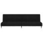 vidaXL Sofá cama de 2 plazas terciopelo negro vidaXL Sofá cama de 2 plazas terciopelo negro