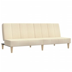 vidaXL Sofá cama de 2 plazas tela color crema