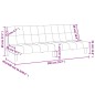 vidaXL Sofá cama de 2 plazas tela color crema vidaXL Sofá cama de 2 plazas tela color crema