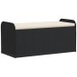 vidaXL Banco con almacenaje y cojín ratán sintético negro 115x51x52 cm vidaXL Banco con almacenaje y cojín ratán sintético negro 115x51x52 cm