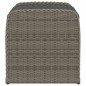 vidaXL Banco de almacenaje con cojín ratán sintético gris 80x51x52 cm