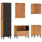 vidaXL Conjunto de armarios de baño 5 piezas madera maciza de acacia vidaXL Conjunto de armarios de baño 5 piezas madera maciza de acacia