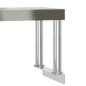 vidaXL Mesa de trabajo para cocina con estante acero inox 110x30x120cm