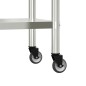 vidaXL Mesa de trabajo para cocina con estante acero inox 110x30x120cm