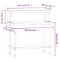 vidaXL Mesa de trabajo para cocina con estante acero inox 110x55x120cm