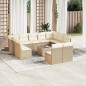 vidaXL Set de sofás de jardín 12 pzas y cojines ratán sintético marrón vidaXL Set de sofás de jardín 12 pzas y cojines ratán sintético marrón