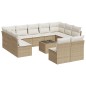 vidaXL Set de sofás de jardín 12 pzas y cojines ratán sintético marrón vidaXL Set de sofás de jardín 12 pzas y cojines ratán sintético marrón