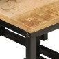 vidaXL Mesas de centro apilables 3 pzas madera maciza mango y hierro vidaXL Mesas de centro apilables 3 pzas madera maciza mango y hierro