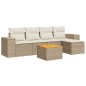 vidaXL Juego de sofás jardín con cojines 6 pzas ratán sintético beige vidaXL Juego de sofás jardín con cojines 6 pzas ratán sintético beige