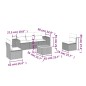 vidaXL Set de muebles de jardín 6 pzas y cojines ratán sintético gris vidaXL Set de muebles de jardín 6 pzas y cojines ratán sintético gris