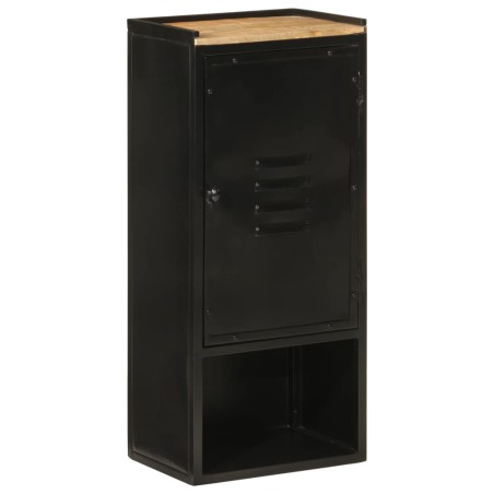 vidaXL Mueble de baño hierro y madera maciza de mango 40x27x90 cm