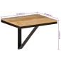 vidaXL Estante de pared madera maciza de mango y hierro 40x30x32 cm vidaXL Estante de pared madera maciza de mango y hierro 40x30x32 cm