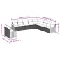 vidaXL Set de sofás de jardín 11 pzas y cojines ratán sintético negro