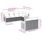 vidaXL Set de sofás de jardín 7 piezas con cojines ratán PE gris vidaXL Set de sofás de jardín 7 piezas con cojines ratán PE gris