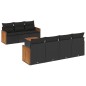vidaXL Set de sofás de jardín 8 piezas y cojines ratán sintético negro vidaXL Set de sofás de jardín 8 piezas y cojines ratán sintético negro
