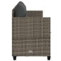 vidaXL Tumbona con cojines ratán sintético gris vidaXL Tumbona con cojines ratán sintético gris