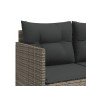 vidaXL Tumbona con cojines ratán sintético gris vidaXL Tumbona con cojines ratán sintético gris