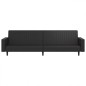 vidaXL Sofá cama de 2 plazas cuero sintético negro vidaXL Sofá cama de 2 plazas cuero sintético negro