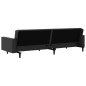 vidaXL Sofá cama de 2 plazas cuero sintético negro vidaXL Sofá cama de 2 plazas cuero sintético negro