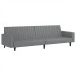 vidaXL Sofá cama de 2 plazas cuero sintético gris