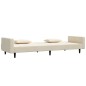 vidaXL Sofá cama de 2 plazas con dos almohadas terciopelo color crema vidaXL Sofá cama de 2 plazas con dos almohadas terciopelo color crema