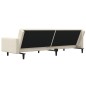 vidaXL Sofá cama de 2 plazas con dos almohadas terciopelo color crema vidaXL Sofá cama de 2 plazas con dos almohadas terciopelo color crema