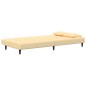 vidaXL Sofá cama de 2 plazas con dos almohadas terciopelo color crema vidaXL Sofá cama de 2 plazas con dos almohadas terciopelo color crema