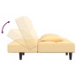vidaXL Sofá cama de 2 plazas con dos almohadas terciopelo color crema vidaXL Sofá cama de 2 plazas con dos almohadas terciopelo color crema