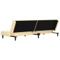 vidaXL Sofá cama de 2 plazas con dos almohadas terciopelo color crema vidaXL Sofá cama de 2 plazas con dos almohadas terciopelo color crema