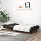 vidaXL Sofá cama de 2 plazas cuero sintético negro vidaXL Sofá cama de 2 plazas cuero sintético negro