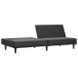 vidaXL Sofá cama de 2 plazas cuero sintético negro vidaXL Sofá cama de 2 plazas cuero sintético negro