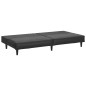 vidaXL Sofá cama de 2 plazas cuero sintético negro vidaXL Sofá cama de 2 plazas cuero sintético negro