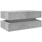 vidaXL Mesa de centro con luces LED gris hormigón 90x50x40 cm vidaXL Mesa de centro con luces LED gris hormigón 90x50x40 cm