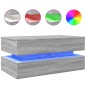 vidaXL Mesa de centro con luces LED gris Sonoma 90x50x40 cm vidaXL Mesa de centro con luces LED gris Sonoma 90x50x40 cm