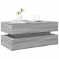 vidaXL Mesa de centro con luces LED gris Sonoma 90x50x40 cm vidaXL Mesa de centro con luces LED gris Sonoma 90x50x40 cm