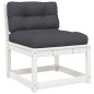vidaXL Set sofás jardín 5 pzas con cojines madera maciza pino blanco vidaXL Set sofás jardín 5 pzas con cojines madera maciza pino blanco