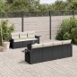 vidaXL Set de sofás de jardín 8 piezas y cojines ratán sintético negro vidaXL Set de sofás de jardín 8 piezas y cojines ratán sintético negro