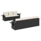 vidaXL Set de sofás de jardín 8 piezas y cojines ratán sintético negro vidaXL Set de sofás de jardín 8 piezas y cojines ratán sintético negro