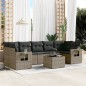 vidaXL Set de sofás de jardín 8 pzas y cojines ratán sintético gris vidaXL Set de sofás de jardín 8 pzas y cojines ratán sintético gris