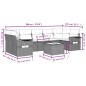 vidaXL Set de sofás de jardín 8 pzas y cojines ratán sintético gris vidaXL Set de sofás de jardín 8 pzas y cojines ratán sintético gris