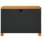 vidaXL Caja de almacenaje jardín madera acacia ratán negro 80x40x48 cm vidaXL Caja de almacenaje jardín madera acacia ratán negro 80x40x48 cm