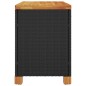 vidaXL Caja de almacenaje jardín madera acacia ratán negro 80x40x48 cm vidaXL Caja de almacenaje jardín madera acacia ratán negro 80x40x48 cm