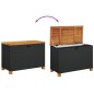 vidaXL Caja de almacenaje jardín madera acacia ratán negro 80x40x48 cm vidaXL Caja de almacenaje jardín madera acacia ratán negro 80x40x48 cm