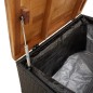 vidaXL Caja de almacenaje jardín madera acacia ratán negro 80x40x48 cm vidaXL Caja de almacenaje jardín madera acacia ratán negro 80x40x48 cm
