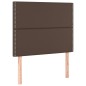 vidaXL Cama box spring con colchón cuero sintético marrón 100x200 cm vidaXL Cama box spring con colchón cuero sintético marrón 100x200 cm
