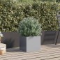 vidaXL Jardinera de acero galvanizado plateado 32x30x29 cm