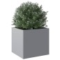 vidaXL Jardinera de acero galvanizado plateado 32x30x29 cm