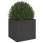vidaXL Jardinera de acero laminado en frío negro 42x40x39 cm vidaXL Jardinera de acero laminado en frío negro 42x40x39 cm
